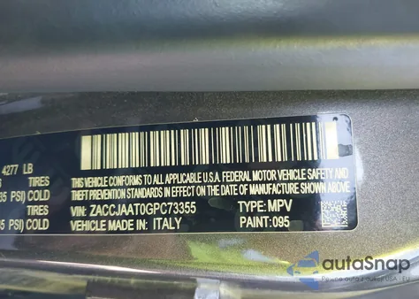 2016 Jeep Renegade Sport z USA, uszkodzony, nr VIN ZACCJAAT0GPC73355